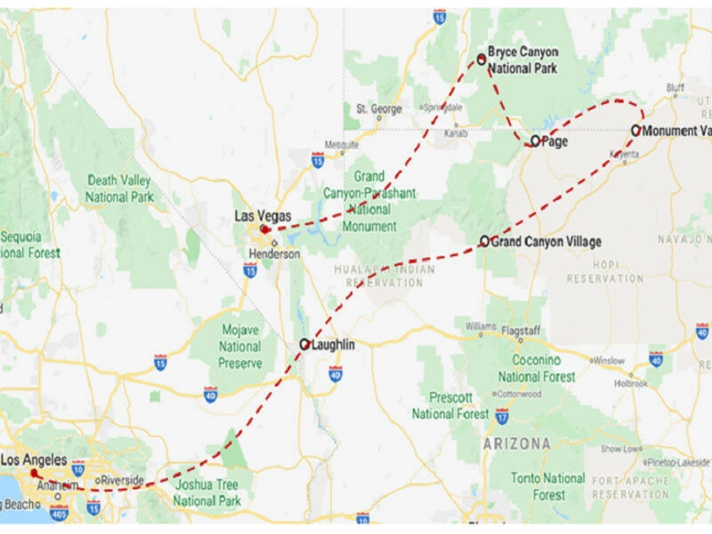 Autotour Cities & Parks Supérieur - De Los Angeles A Las Vegas